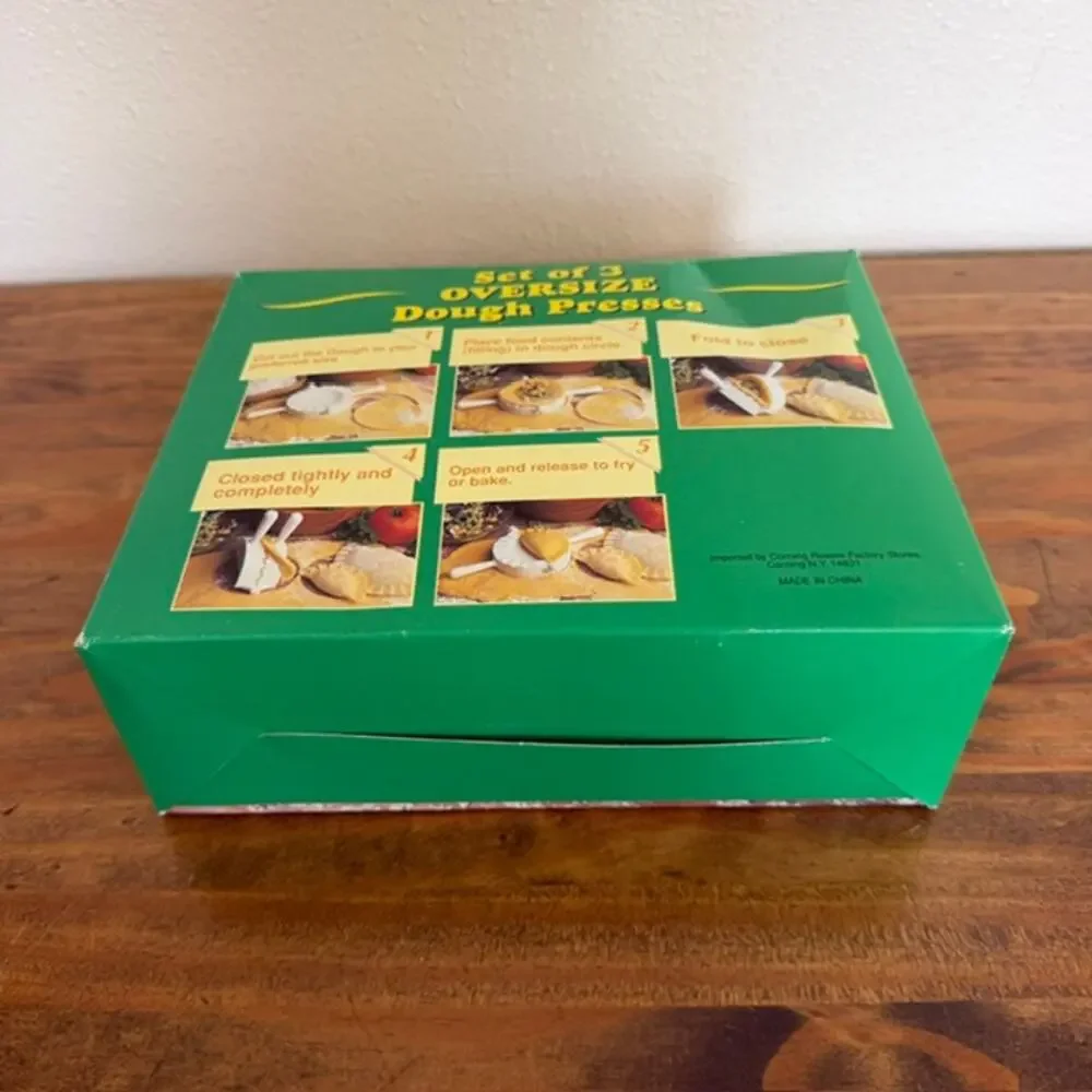 Corning Revere Set of 3 Oversized Dough Presses - In Original Box - Vintage